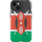 Kenya Flag Distressed iPhone 14 Plus Impact Case